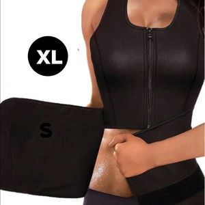 XLARGE ZIPPER VEST/ADJUSTABLE WAIST TRAINER
